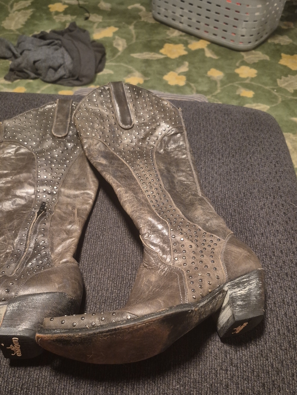 Old Gringo Brown Studded Over-the-Knee Leather Boots